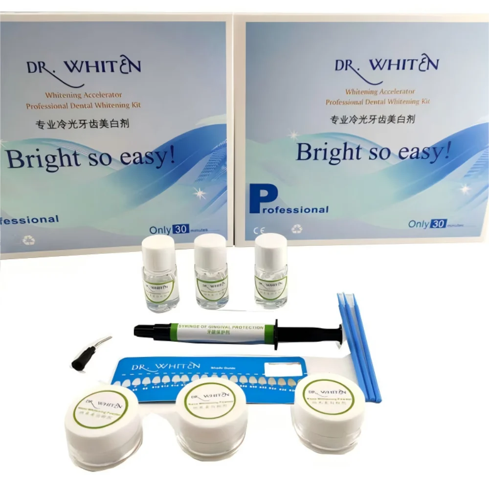 Teeth Whitening Q&M - Zahnaufhellungs-Set, 35 % HP, Bleichgel-Set für
