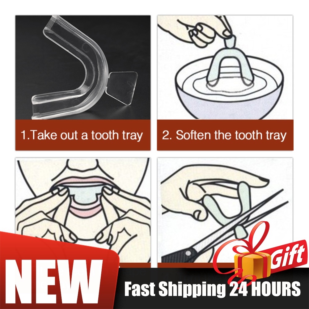 Teeth Whitening For Trays - 2/4 Stück Weiche Zahnspangen-Set Ersatz-Zahnschutz Mundschutz