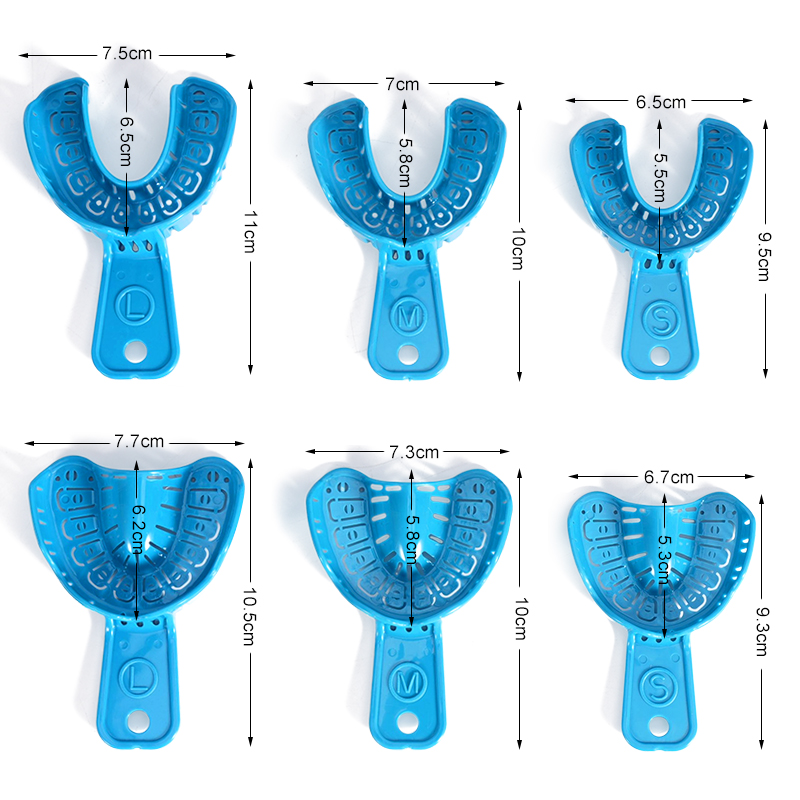 Teeth Whitening Trays - 6-teiliges Set: Abdrucklöffel für Zahnimplantate –