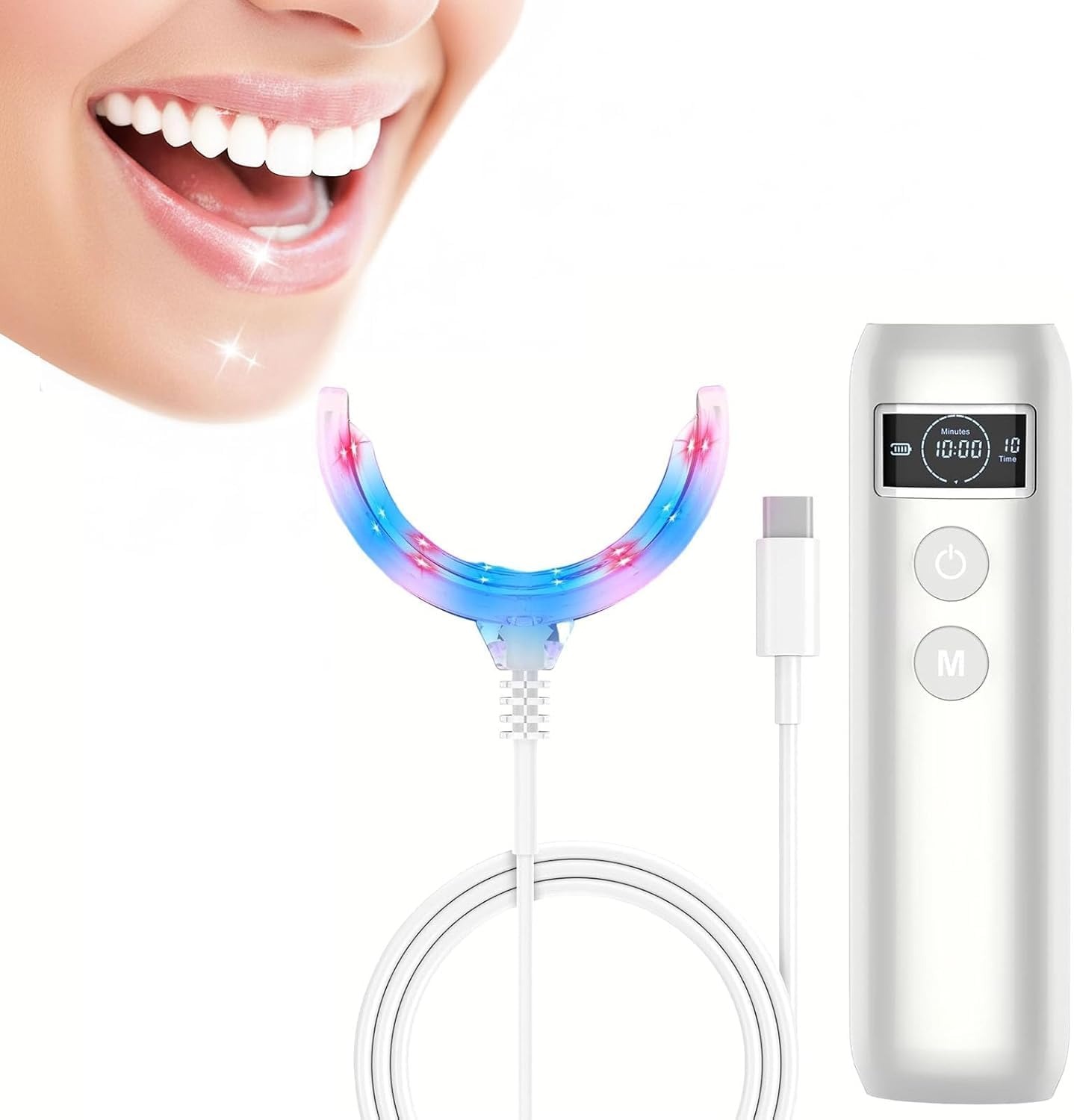 Teeth Whitening For Trays - Zahnaufhellungs-Beschleunigerlampe Blau- und Rotlicht LED Mundpflege-Aufsatz