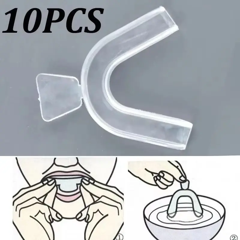 Teeth Whitening For Trays - 10 Stück Silikon-Mundschutz Zahnaufhellungsschutz Nachtschutz Mundschienen